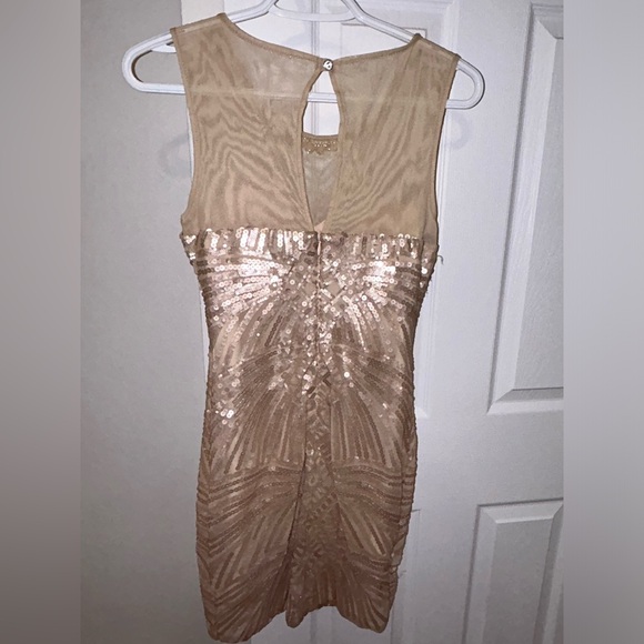 As u wish Champagne dress, size 3, very flattering, worn once. - Picture 2 of 4